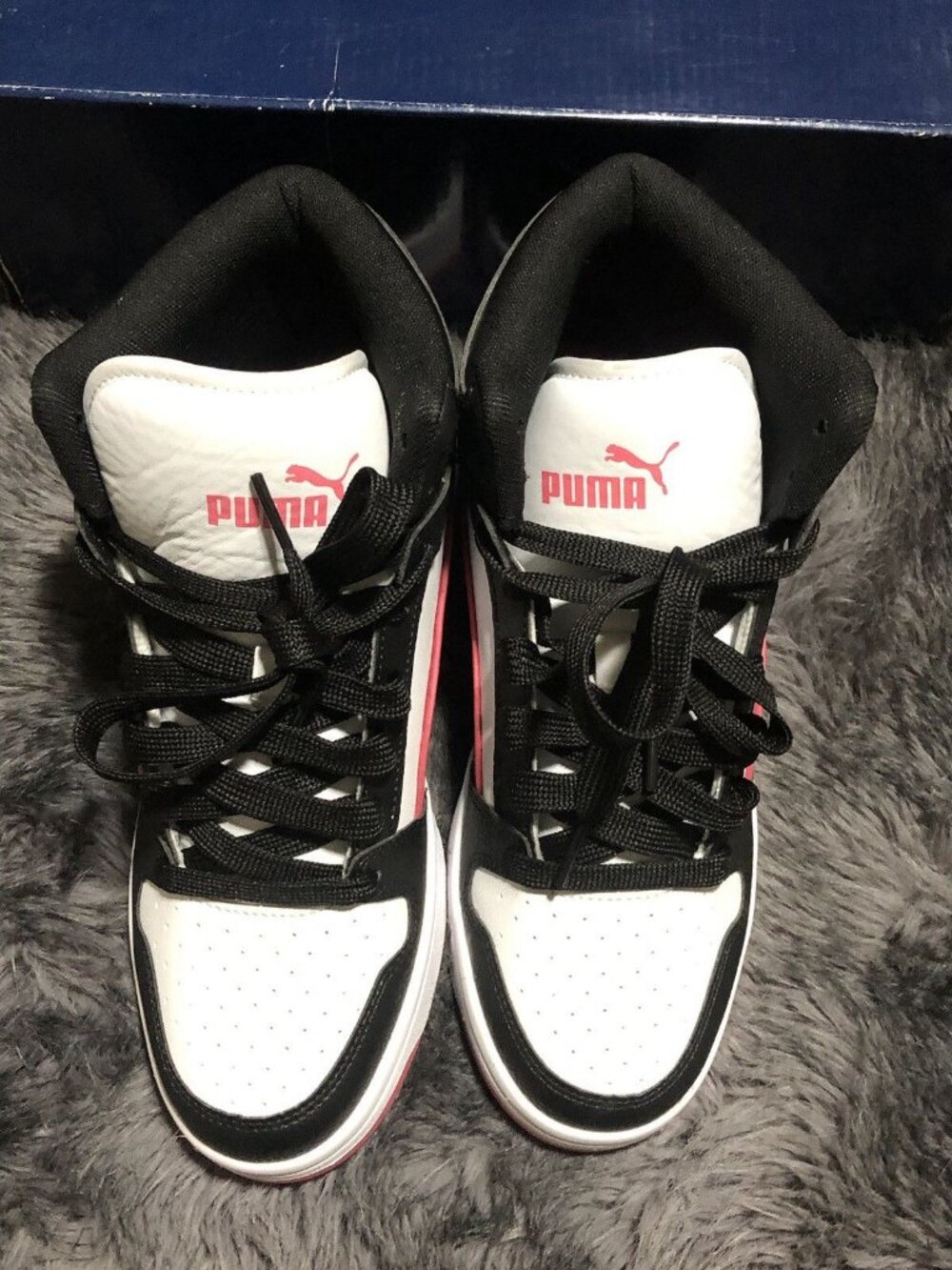 Puma Womens Rebound Layup 403462-02 White Basketball Shoes Sneakers Size 9.5 - Picture 2 of 6